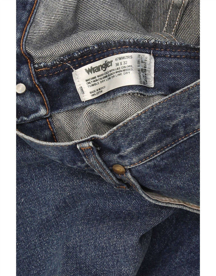 Ανδρικό τζιν Wrangler ίσιο W38 L32 Μπλε βαμβακερό