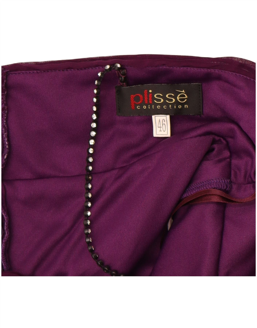 Vintage Γυναικείο Αμάνικο Κούνια Φόρεμα IT 46 Large Purple Polyester