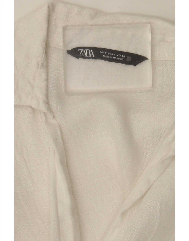 Zara Γυναικείο πουκάμισο UK 10 Small White