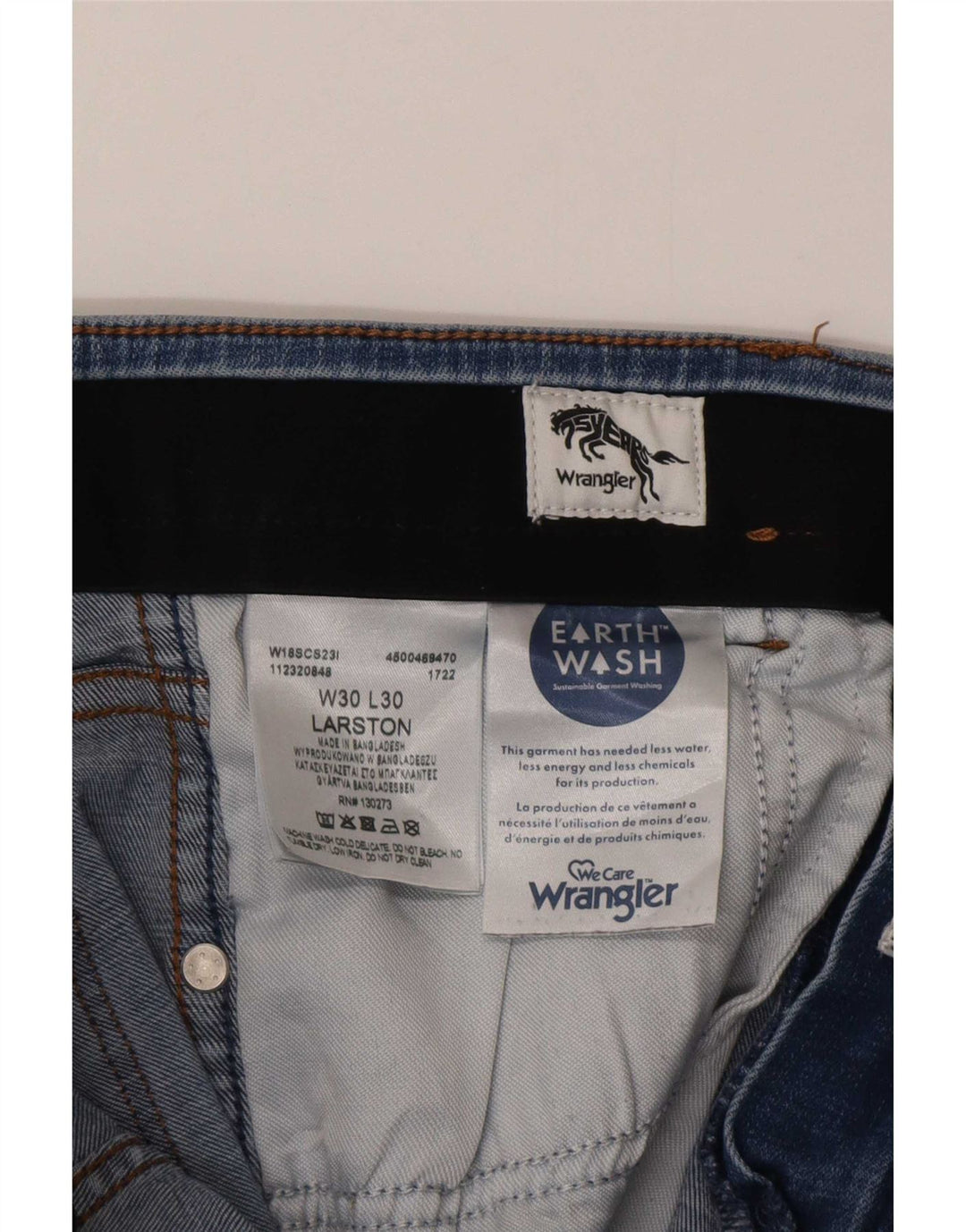 Ανδρικό τζιν Wrangler Larston Slim W30 L30 Blue Cotton