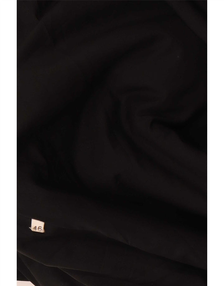 Vintage Γυναικείο Oversized Δερμάτινο Παλτό IT 46 Large Μαύρο