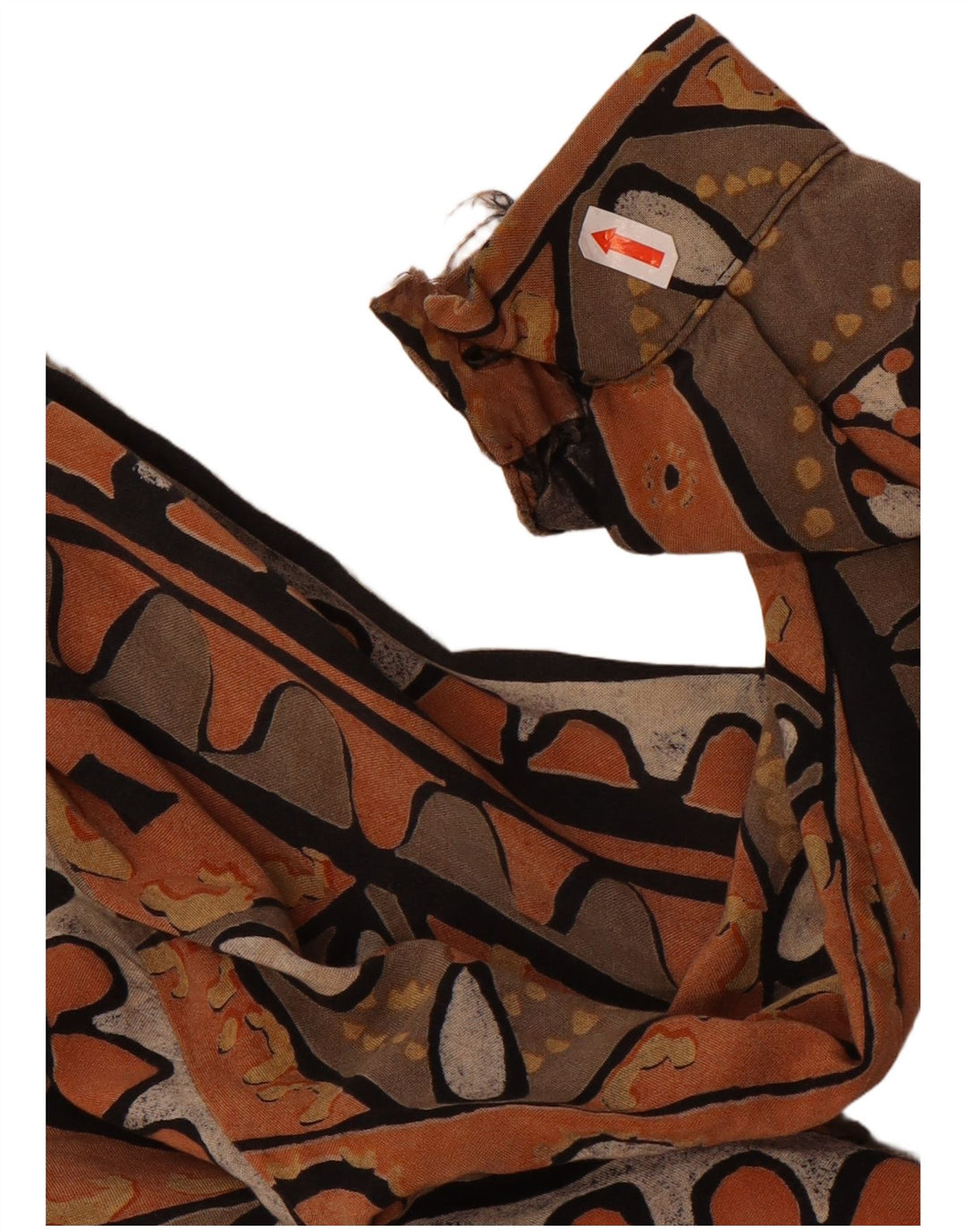 Vintage Γυναικείο Πουκάμισο Μπλούζα UK 20 2XL Καφέ Γεωμετρικό