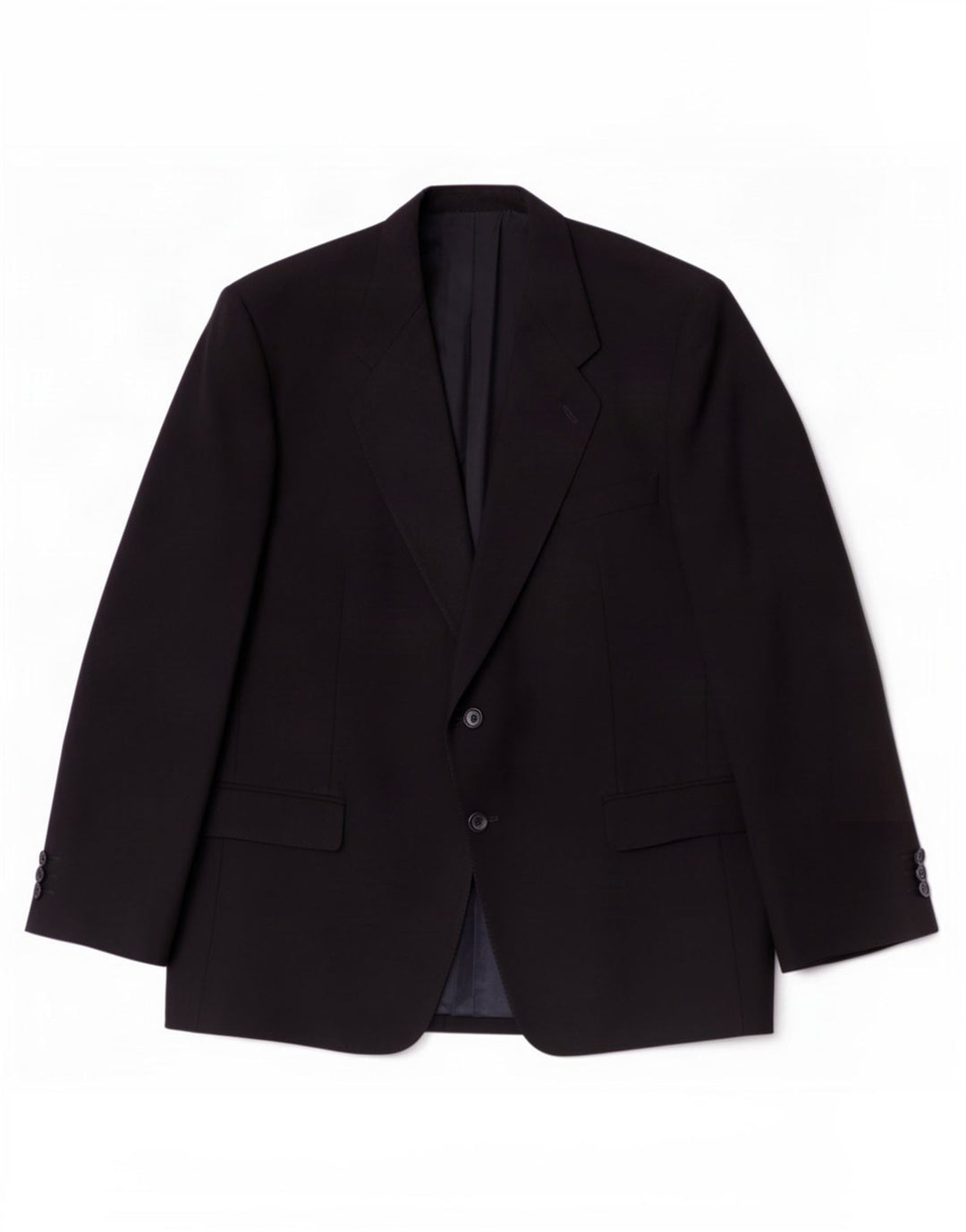 Vintage Ανδρικό Μπουφάν Blazer 2 Κουμπιών IT 54 2XL Μαύρο Μαλλί