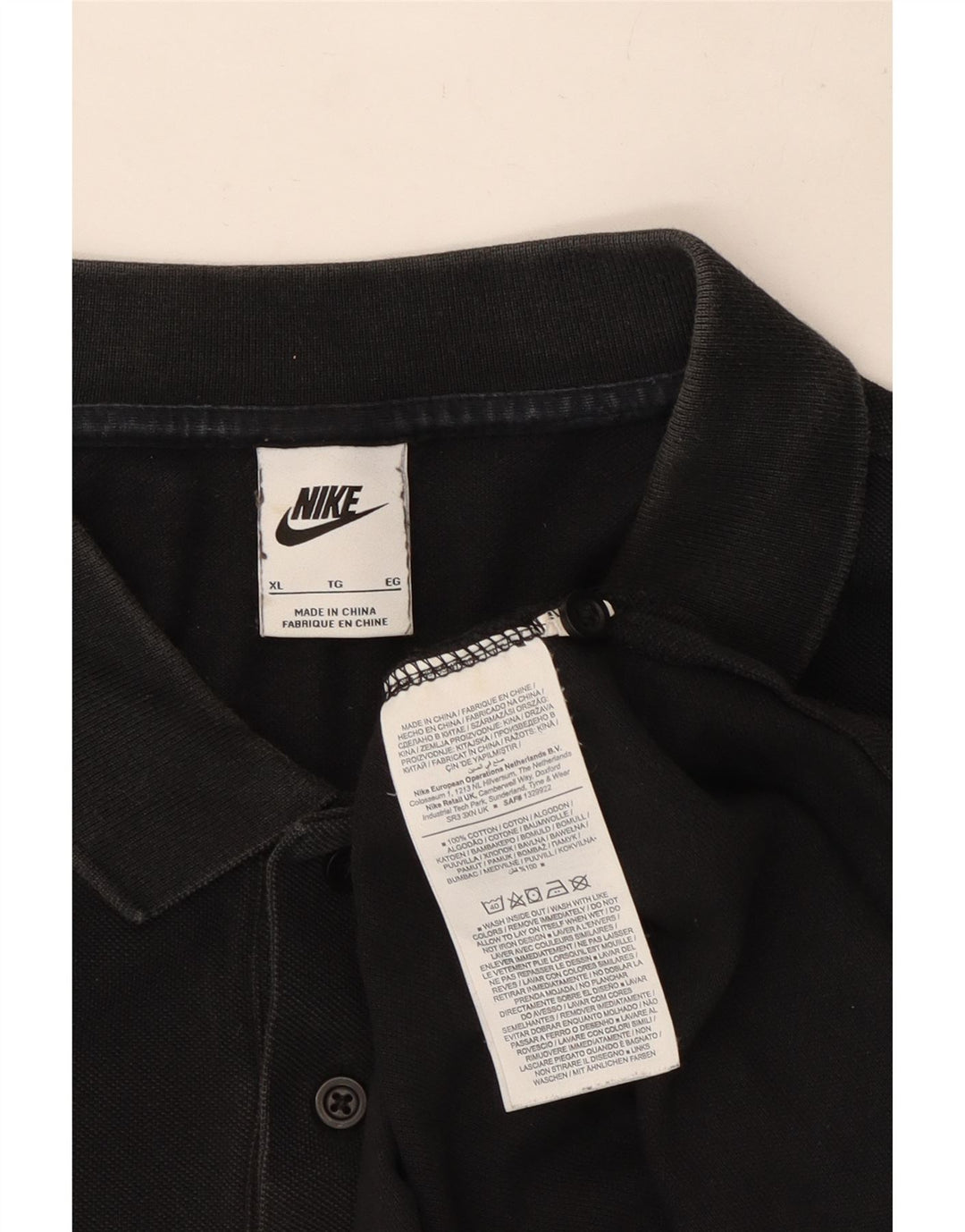 Ανδρικό μπλουζάκι πόλο Nike XL μαύρο βαμβακερό