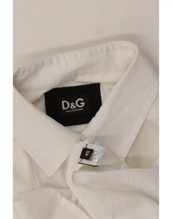 DOLCE & GABBANA Womens Shirt IT 40 Small White Colourblock Vintage Dolce & Gabbana and Second-Hand Dolce & Gabbana from Messina Hembry 