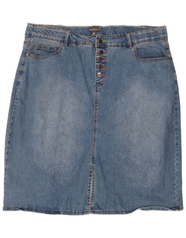 Marks & Spencer Γυναικεία τζιν φούστα Autograph UK 22 3XL W44 Μπλε