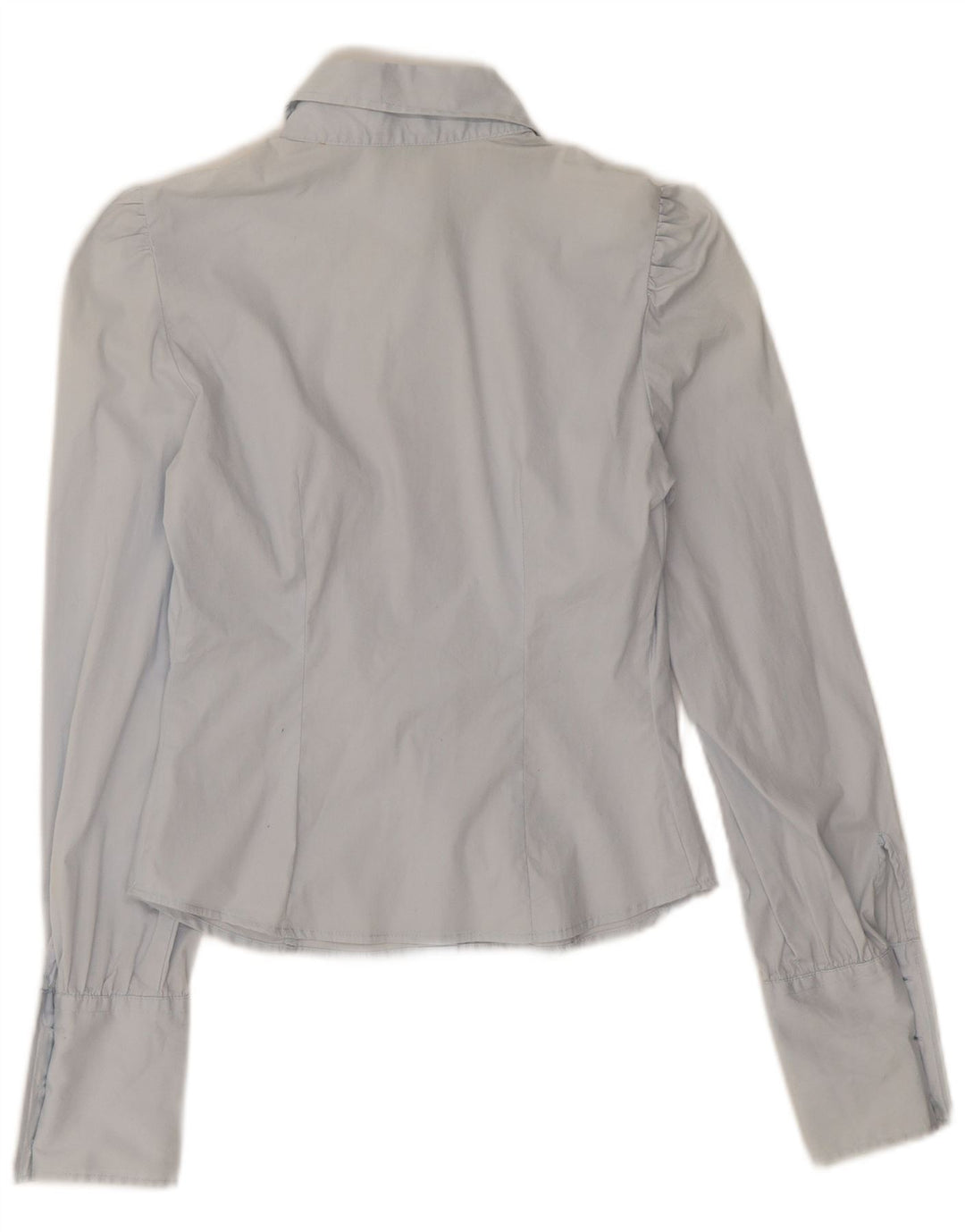 Benetton Γυναικείο πουκάμισο Crop UK 8 Small Blue