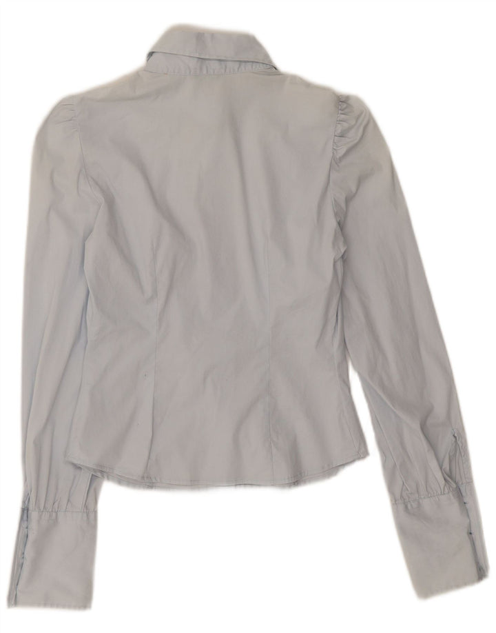 Benetton Γυναικείο πουκάμισο Crop UK 8 Small Blue