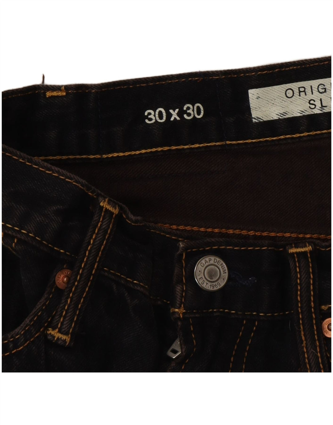 Gap Γυναικείο Slim Jeans W30 L30 Navy Blue Cotton