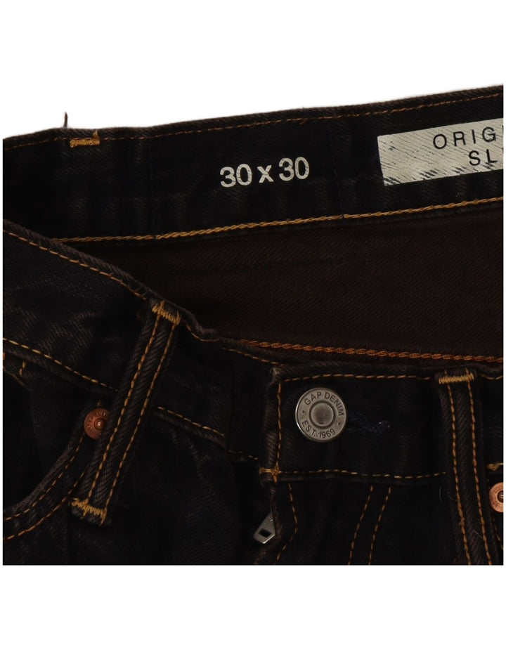 Gap Γυναικείο Slim Jeans W30 L30 Navy Blue Cotton