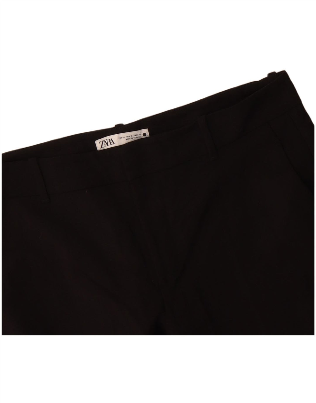 ZARA Γυναικείο Slim παντελόνι Chino EU 42 Large W32 L27 Μαύρο βαμβακερό