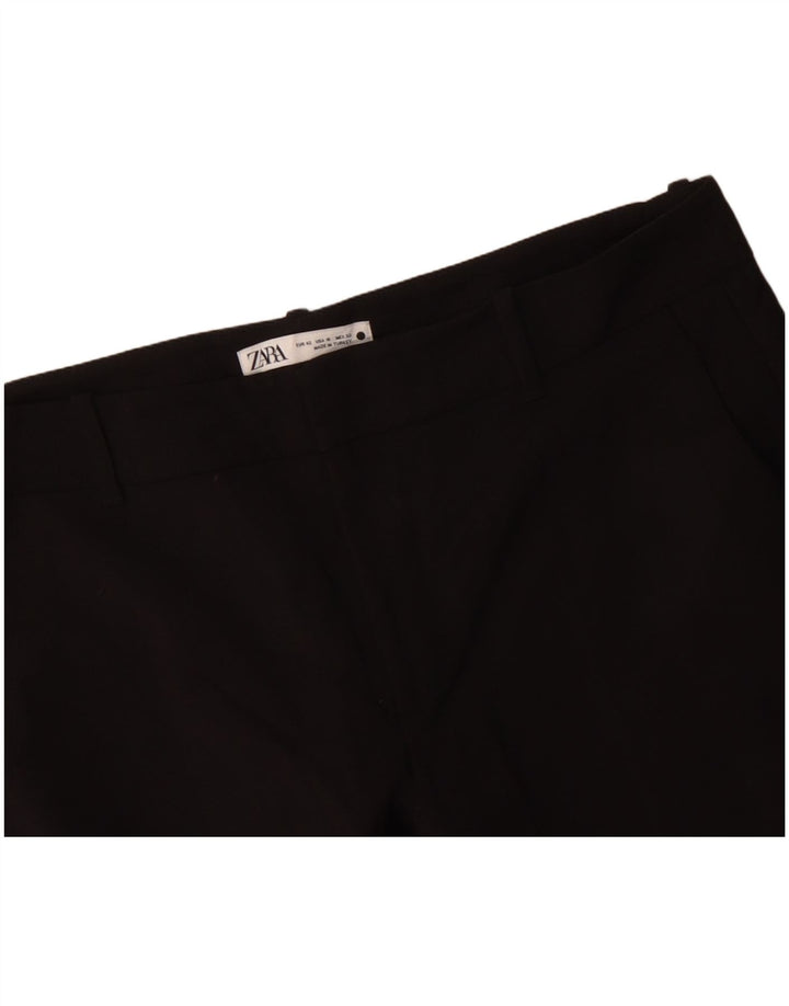 ZARA Γυναικείο Slim παντελόνι Chino EU 42 Large W32 L27 Μαύρο βαμβακερό