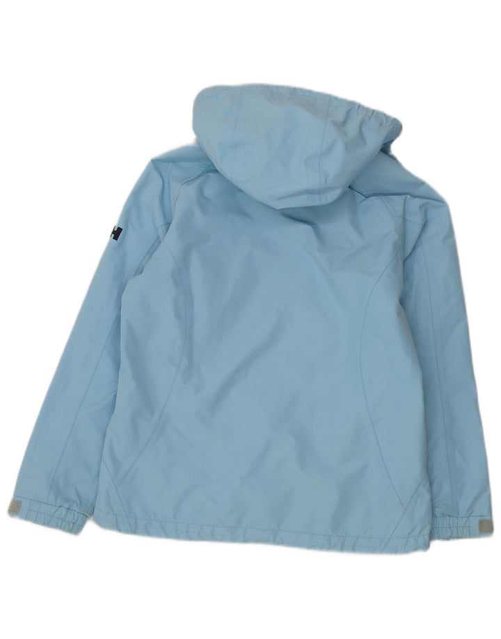 Helly Hansen Girls Hooded Rain Jacket 13-14 Years Blue Polyester