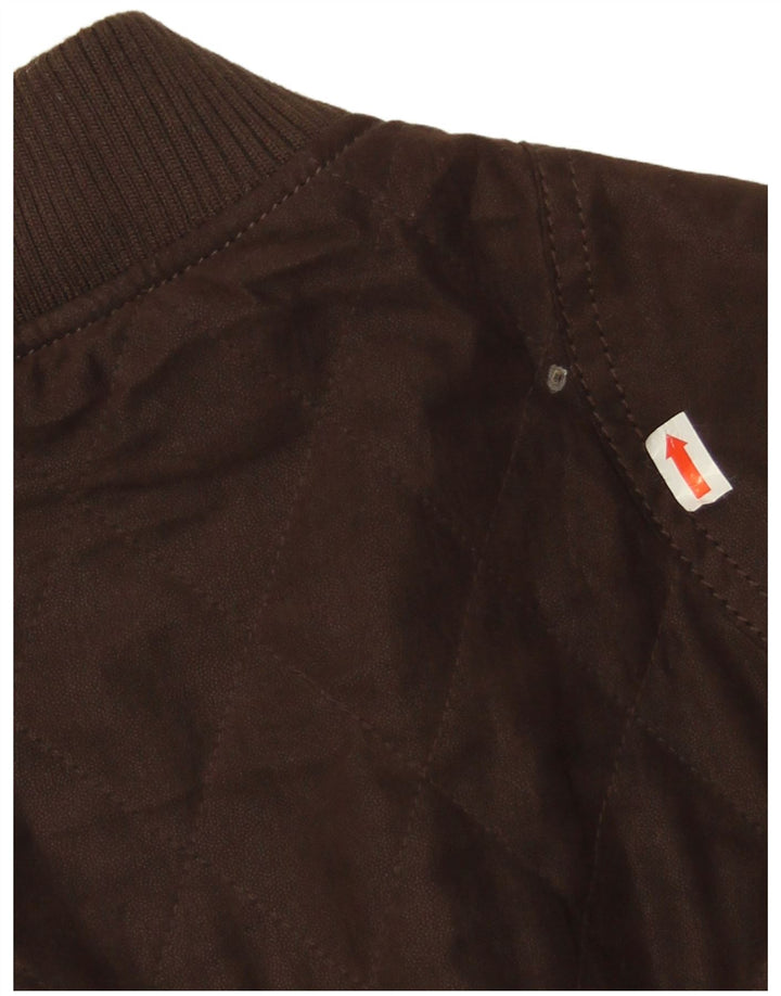 Zara Ανδρικό καπιτονέ Bomber Jacket UK 38 Medium Brown Polyester