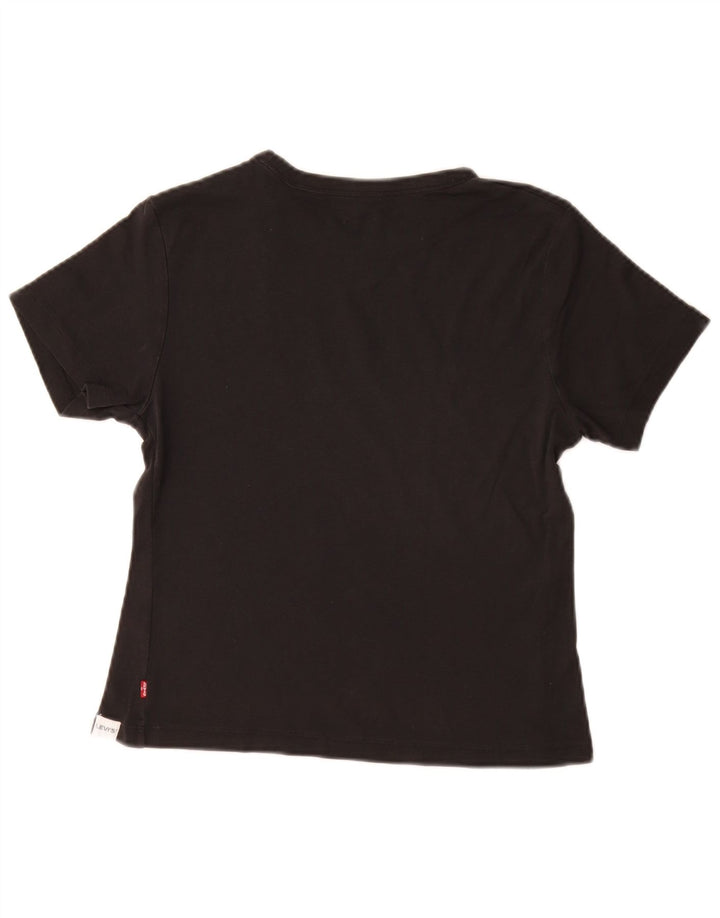 Γυναικείο γραφικό T-Shirt Levi's Top UK 12 Medium Black