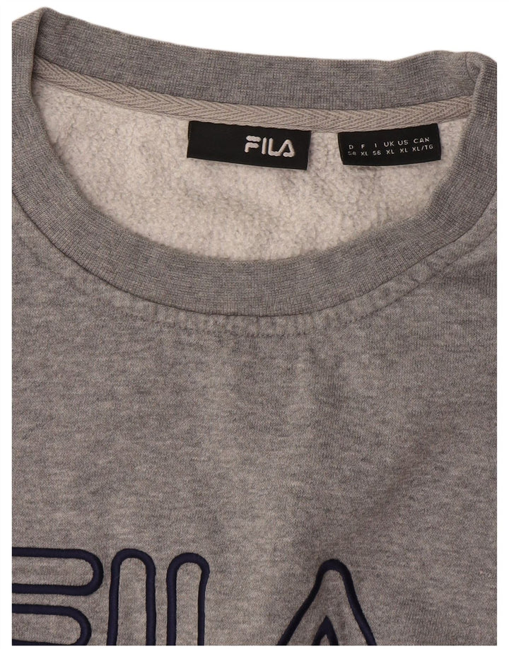 Ανδρικό γραφικό φούτερ Fila Jumper XL Grey Flecked