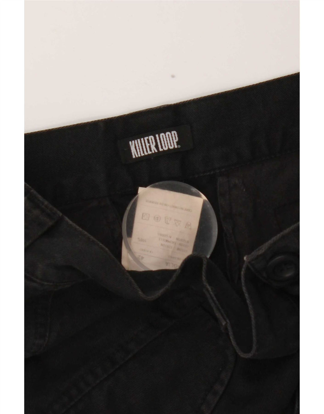 Killer Loop Γυναικεία Joggers Straight Jeans IT 42 Medium W28 L33 Μαύρο βαμβακερό