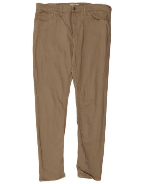 Marks & Spencer Ανδρικό Slim Fit Casual Παντελόνι W36 L31 Μπεζ βαμβακερό