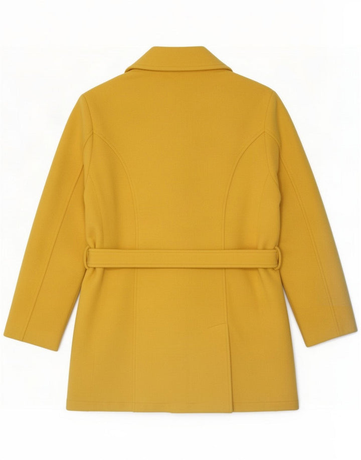 Mona Lisa Γυναικείο παλτό μπιζελιού UK 12 Medium Yellow Wool