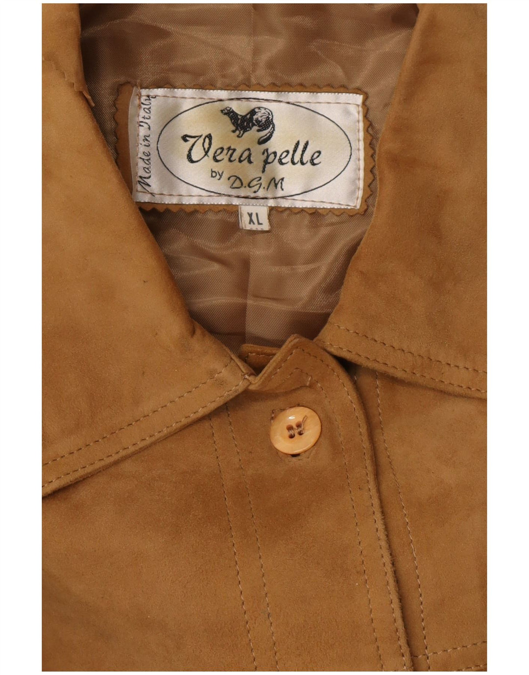 Γυναικείο Suede Jacket VINTAGE Loose Fit UK 18 XL Δερμάτινο καφέ