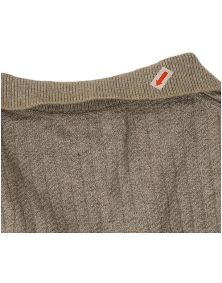 MASSIMO DUTTI Ανδρικό πουλόβερ με λαιμό polo, μεσαίο βαμβακερό