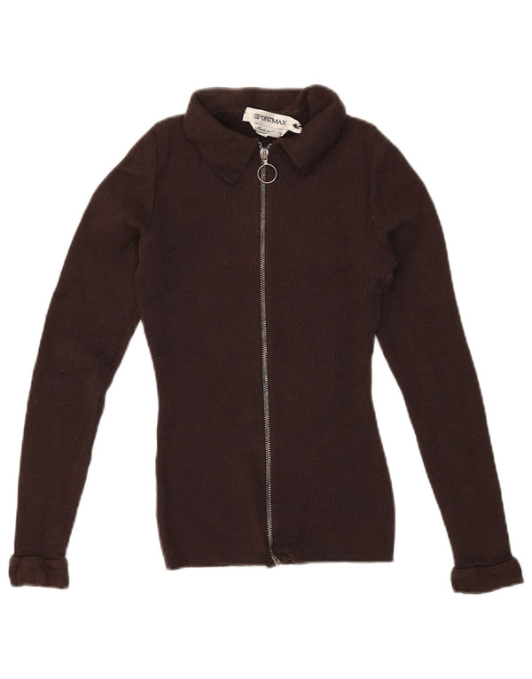 Γυναικεία ζακέτα Sportmax Crop Full Zip UK 8 Small Brown