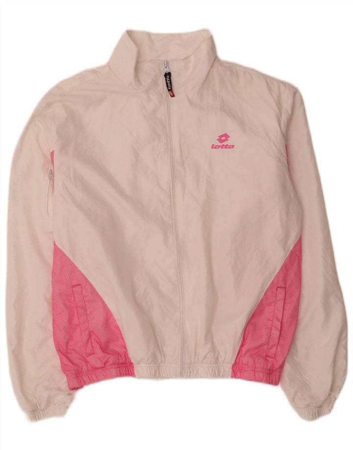 Γυναικεία αθλητική φόρμα Lotto Top Jacket UK 16 Large White Colourblock Polyester