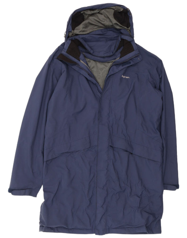 Rohan Ανδρική κουκούλα αδιάβροχο UK 40 Large Navy Blue Polyamide