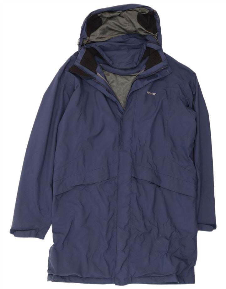 Rohan Ανδρική κουκούλα αδιάβροχο UK 40 Large Navy Blue Polyamide