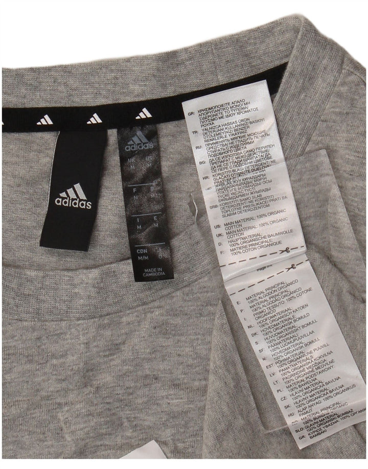 Ανδρικό γραφικό T-Shirt Adidas Top Μεσαίο γκρι βαμβακερό