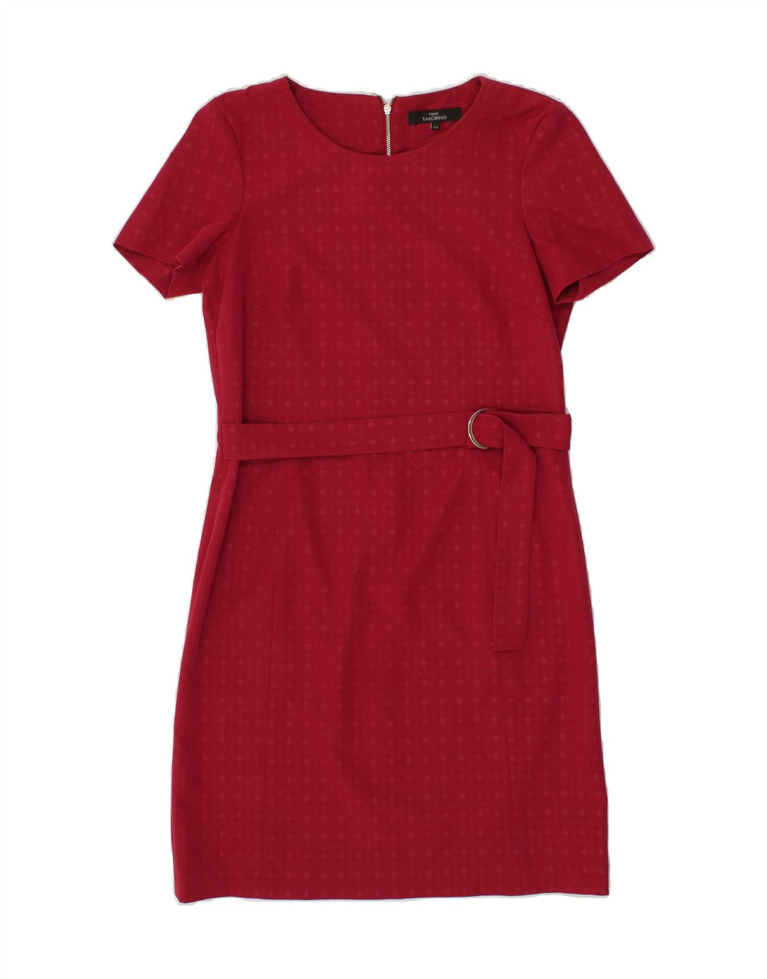 NEXT Womens Sheath Dress UK 10 Small Red Check Polyester Vintage Next and Second-Hand Next from Messina Hembry 