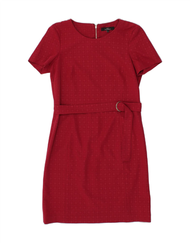 NEXT Womens Sheath Dress UK 10 Small Red Check Polyester Vintage Next and Second-Hand Next from Messina Hembry 