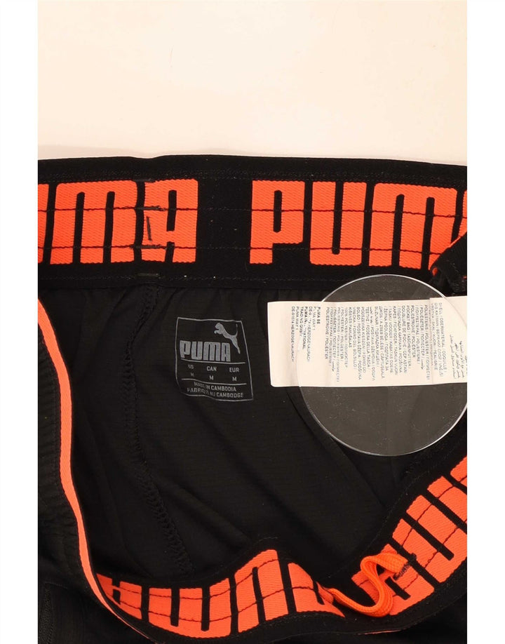 Ανδρικό γραφικό αθλητικό σορτς Puma μεσαίο μαύρο πολυεστέρα