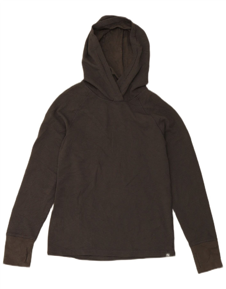 Eddie Bauer Γυναικεία μπλούζα με κουκούλα μακρυμάνικο UK 6 XS γκρι πολυεστέρας