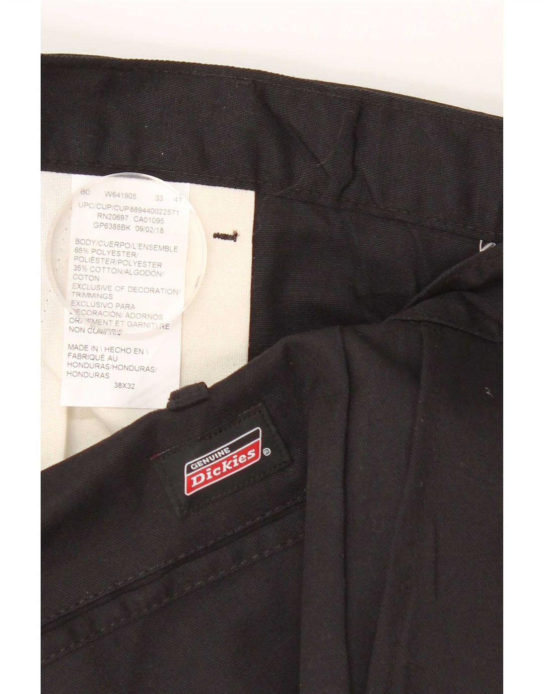 Ανδρικό ίσιο παντελόνι Chino Dickies W38 L32 Μαύρο πολυεστέρα