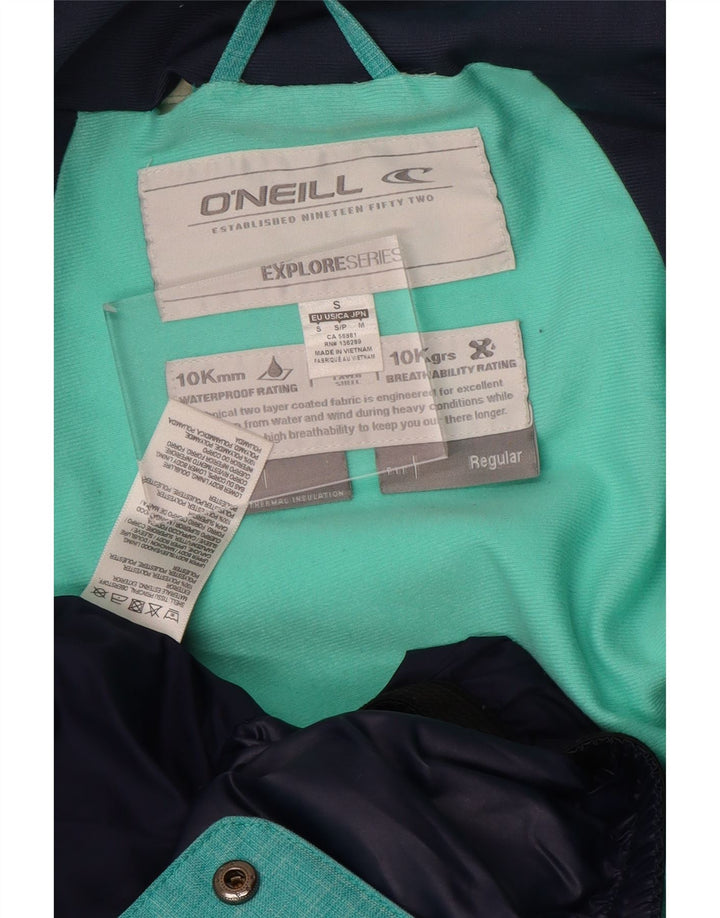 O'Neill Ανδρικό μπουφάν βροχής με κουκούλα UK 36 Small Turquoise Polyester