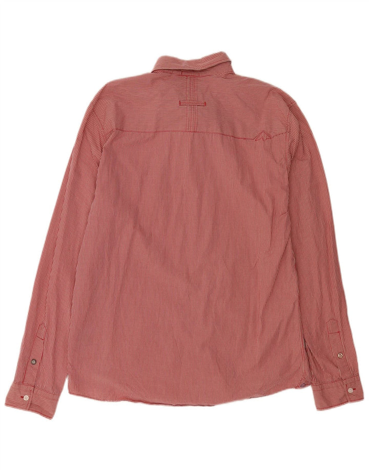 Ανδρικό πουκάμισο Quiksilver XL Red Gingham Cotton