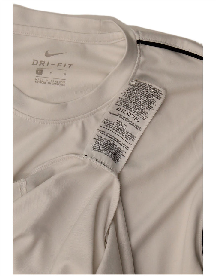 Ανδρικό T-Shirt Nike Dri Fit, μεσαίο λευκό πολυεστέρας