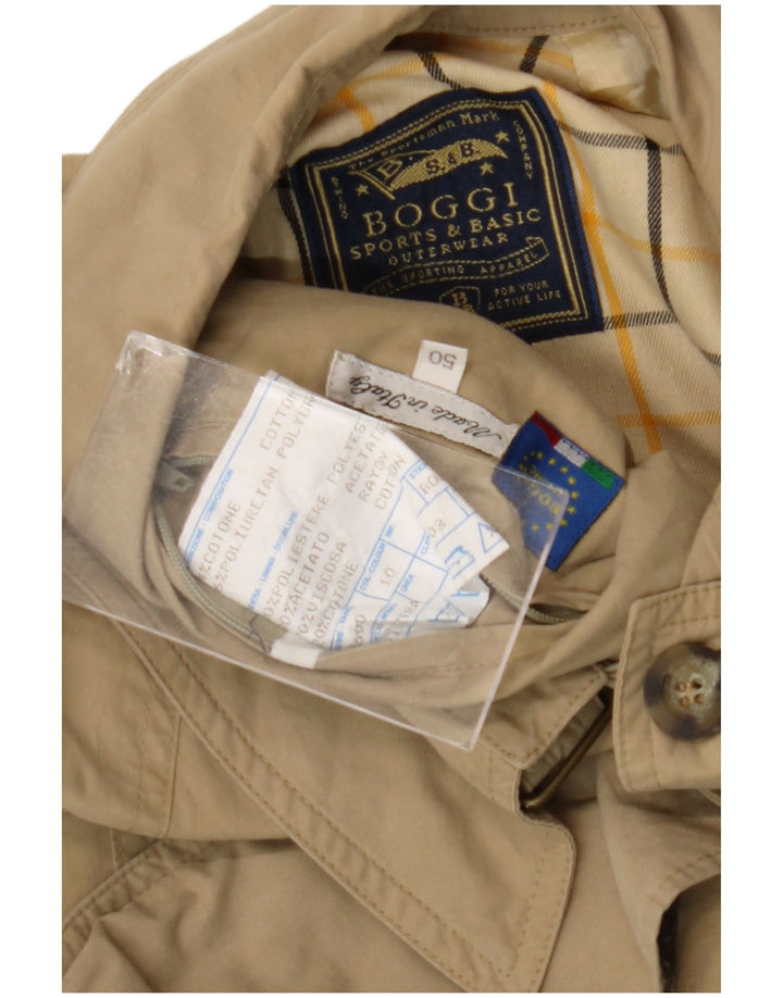 BOOGIE Ανδρικό Πανωφόρι IT 50 Μεγάλο Μπεζ Βαμβακερό