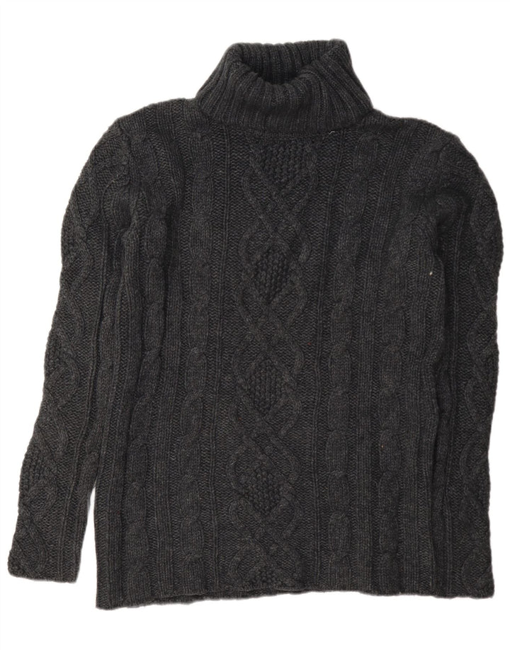 Eddie Bauer Γυναικείο πουλόβερ με ρολό λαιμόκοψη UK 16 μεγάλο γκρι μαλλί