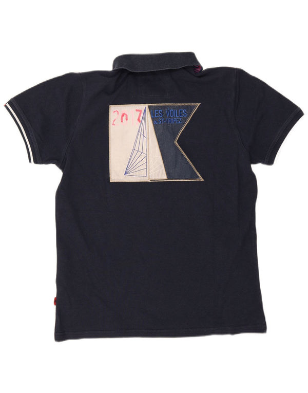 Kappa Mens Les Voiles de Saint Tropez γραφικό πουκάμισο πόλο μεσαίο μπλε ναυτικό