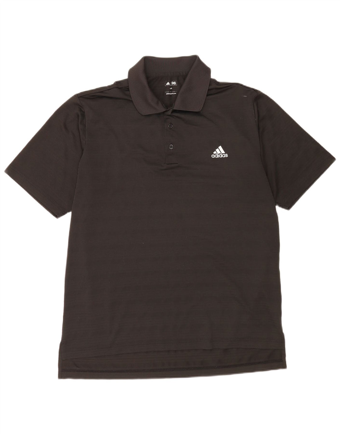 Ανδρικό πουκάμισο Adidas Polo μεγάλο μαύρο ριγέ πολυεστέρα