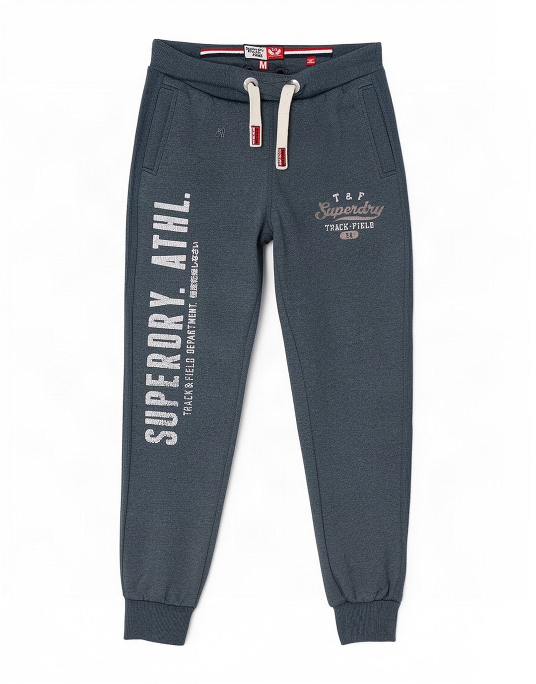 Ανδρική φόρμα Superdry Graphic Παντελόνι Joggers Μεσαίο Γκρι Βαμβακερό