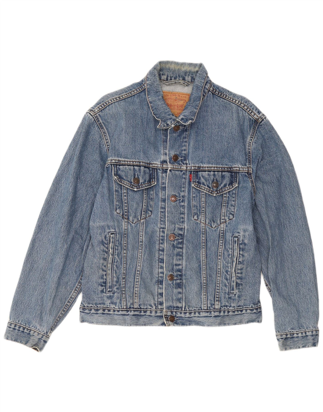 Ανδρικό τζιν μπουφάν Levi's UK 38 Medium Blue Cotton