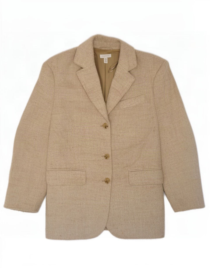 Topshop Γυναικείο σακάκι με 3 κουμπιά UK 12 Medium Beige Polyester