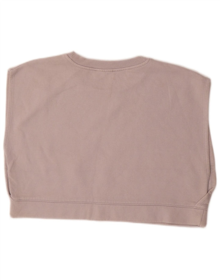 Γυναικείο αμάνικο φούτερ ZARA υπερμεγέθη Crop Jumper UK 10 Small Grey