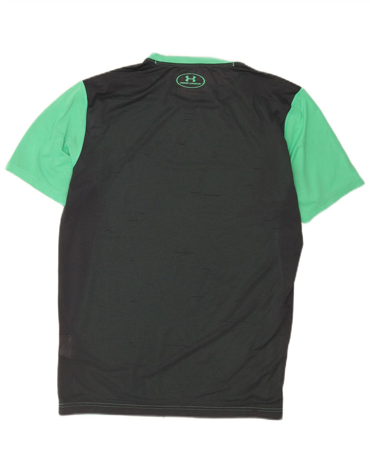 Ανδρικό μπλουζάκι Under Armour Heat Gear Top Medium Green Colourblock Πολυεστέρας