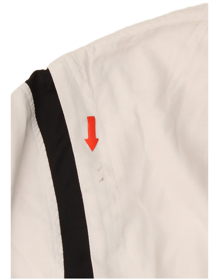 Ανδρική αθλητική φόρμα Asics Top μπουφάν μεσαίου λευκού χρώματος πολυεστέρας