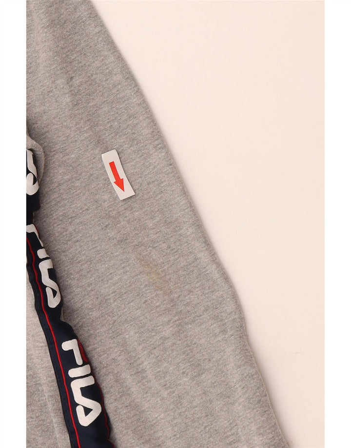 Γυναικεία γραφική φούτερ Fila Jumper UK 16 Large Grey Cotton