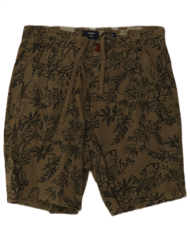 Ανδρικό σορτς Chino Superdry W30 Medium Khaki Floral